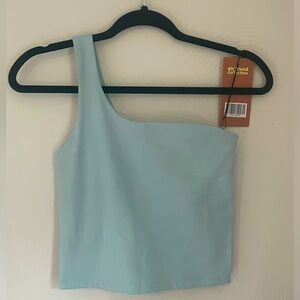 One Shoulder Glass Bianca Top Girlfriend Collective Size S NWT